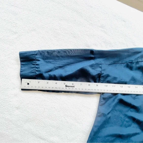 Zara semi sheer blue button down tunic xs - Picture 13 of 13